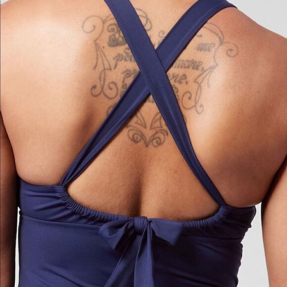 NWT Athleta Plunge Tankini A-C. Medium Dress Blue - Picture 5 of 10